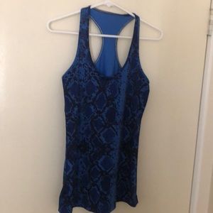 Lululemon tank top with great blue and black print